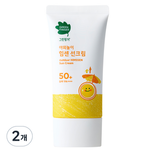 그린핑거 야외놀이 힘센 유아 선크림 SPF50+ PA++++, 70ml, 2개