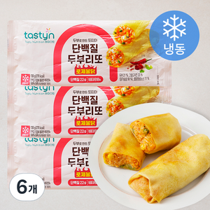 테이스틴 단백질 두부리또 로제불닭 (냉동), 130g, 6개