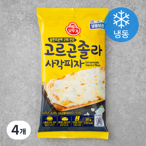오뚜기 고르곤졸라 사각피자 (냉동), 88g, 4개
