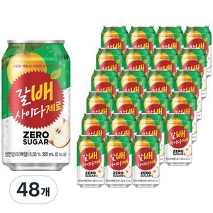 갈아만든배 사이다 제로, 48개, 355ml