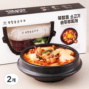 프레시지 북창동 소고기 순두부 찌개 밀키트, 620g, 2개