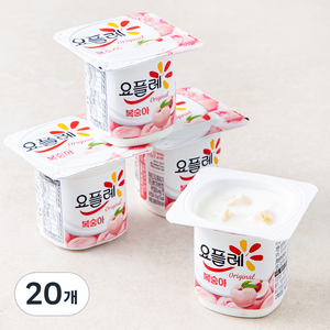 요플레 복숭아 멀티 85g, 20개