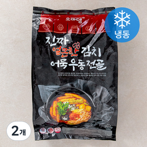 오마뎅 진짜 얼큰한 김치 어묵 우동 전골 밀키트 2~3인분 (냉동), 710g, 2개