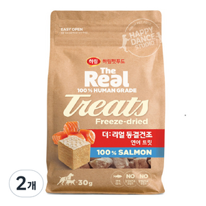 하림펫푸드 더리얼 동결건조 트릿, 연어, 30g, 2개