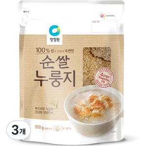 청정원 순쌀 누룽지, 500g, 3개