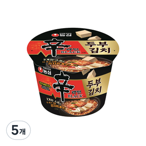 신라면 블랙 사발 두부김치 94g, 5개