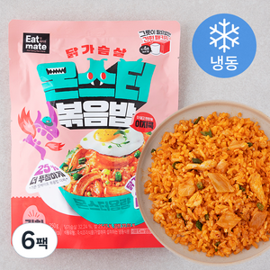 잇메이트 닭가슴살 몬스터 이지쿡 김치 볶음밥 (냉동), 250g, 6팩