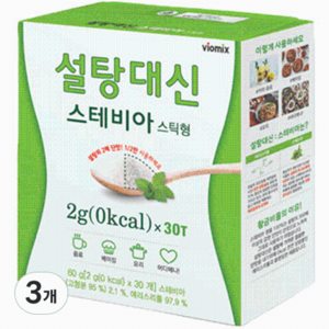 설탕대신 스테비아 스틱형, 60g, 3개