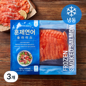 은하수산 훈제연어 슬라이스 (냉동), 300g, 3개