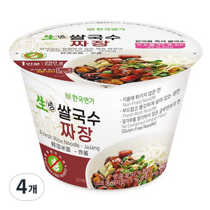 한국면가 생 쌀국수 짜장, 290g, 4개