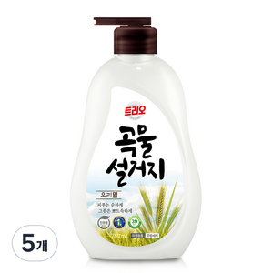 트리오 곡물설거지 우리밀 주방세제, 750ml, 5개