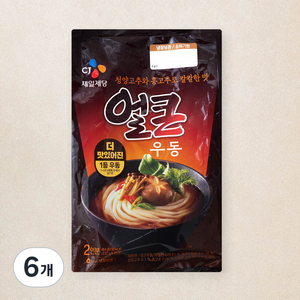 CJ제일제당 얼큰 우동 2인분, 464g, 6개