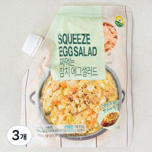 풍요한아침 짜먹는 참치 에그 샐러드, 500g, 3개