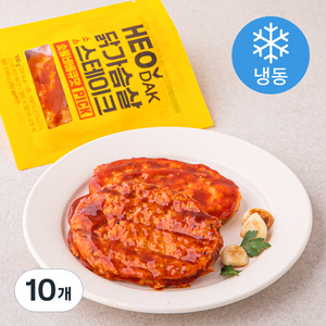 허닭 PICK 닭가슴살 소스 스테이크 숯불바베큐맛 (냉동), 100g, 10개