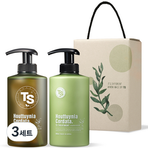 TS 어성초 탈모 샴푸 500g + 탈모 트리트먼트 500ml 선물세트, 3세트