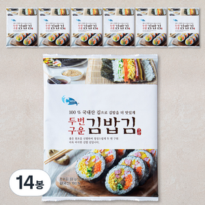 예맛 두번구운 김밥김, 33g, 14봉