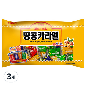 크라운 땅콩카라멜, 720g, 3개