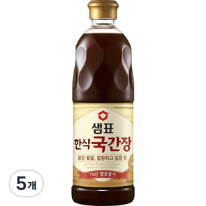 샘표 한식국간장, 860ml, 5개