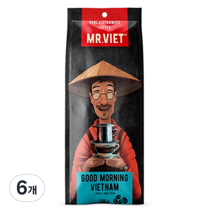 미스터비엣 굿모닝 커피 원두, 홀빈(분쇄안함), 500g, 6개