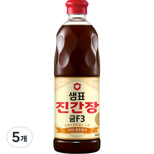 샘표 진간장 금F3, 860ml, 5개