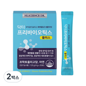 에이치엘사이언스 닥터프리바이오틱스 플러스 유산균 30p, 120g, 2박스