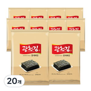 광천김 참 재래 전장김, 25g, 20개