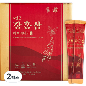 니몸내몸 6년근 장홍삼 에브리데이 홍삼 스틱 100p, 1kg, 2개