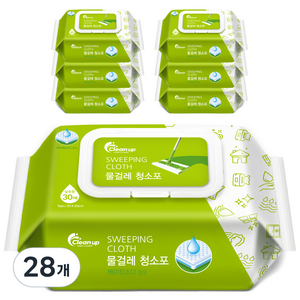 클린업 물걸레 청소포 대형 30p, 28개
