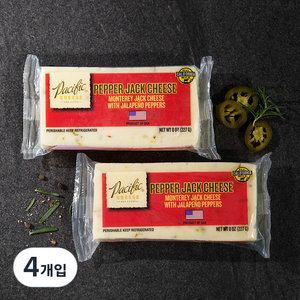 퍼시픽 페퍼 잭 치즈, 227g, 1개입, 4개