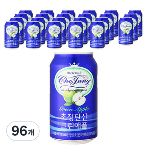 초정탄산수 그린애플, 350ml, 96개