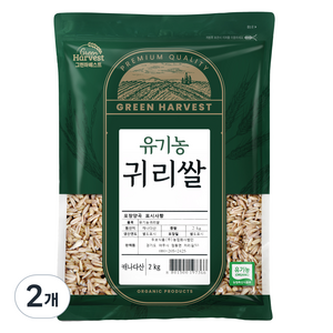 그린하베스트 캐나다산 유기농 귀리쌀, 2kg, 2개