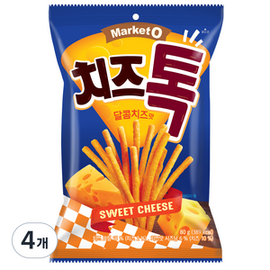 마켓오 치즈톡 달콤치즈맛, 80g, 4개