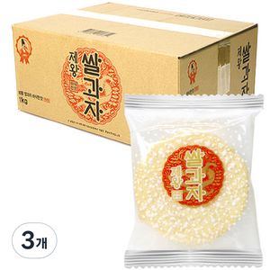 제왕 쌀과자 바삭한맛 원형, 1kg, 3개