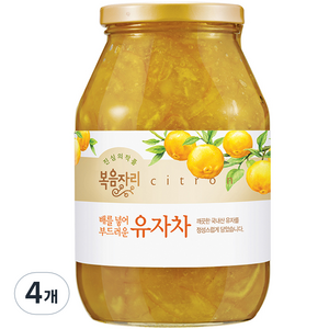 복음자리 배를 넣어 부드러운 유자차, 1.03kg, 4개