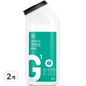 레인보우샵 G1 구연산 베이직 왕톡톡이, 420g, 2개