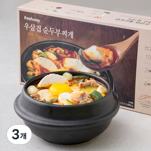 프레시지 우삼겹 순두부찌개 밀키트 2인분, 605g, 3개