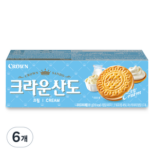 크라운산도 크림, 6개, 61g