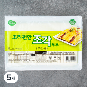 맑은물에 조각 부침두부, 3kg, 5개