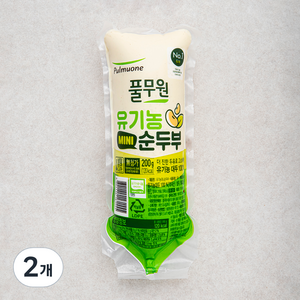 풀무원 유기농 인증 미니 순두부, 200g, 2개