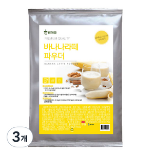 위드고 바나나라떼 분말형, 1kg, 1개입, 3개