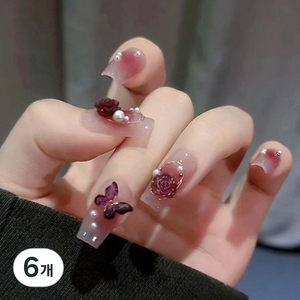 포켓마스터 네일아트 네일스티커 A505, 6개