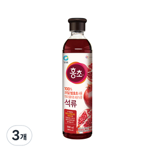 청정원 홍초 100% 자연발효초 사용 석류, 900ml, 3개