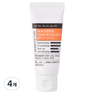 더마팩토리 워터풀 톤업 선크림 SPF50+ PA+++, 30ml, 30g, 4개