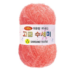 yana 대용량 고급 수세미 뜨개실 100g, 140코랄핑크, 1개