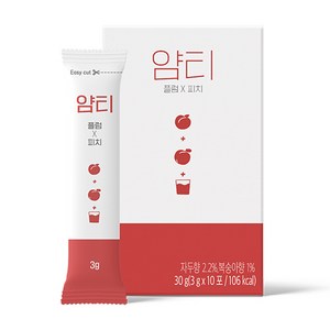 얌티 플럼 피치 아이스티분말, 3g, 10개입, 1개