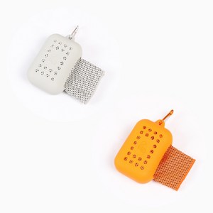 몬스터 스포츠 타월 2종 세트, 그레이, 오렌지, 1세트