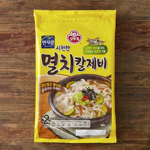 오뚜기 시원한 멸치칼제비 2인분, 385g, 1개