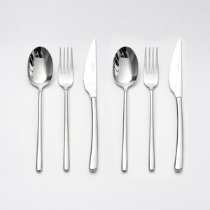 이스트마크 커트러리 스테이크 3종 x 2p 세트, 디너스푼 2p + 디너포크 2p + 스테이크나이프 2p, 1세트