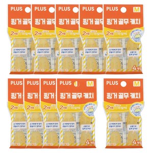 플러스 핑거 골무 캐치 M KM-302CA-KR 4p, 오렌지, 10개