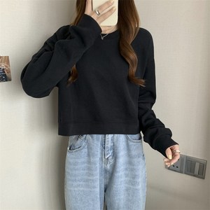 앤드스타일 여성용 세미크롭 맨투맨 티셔츠 261227